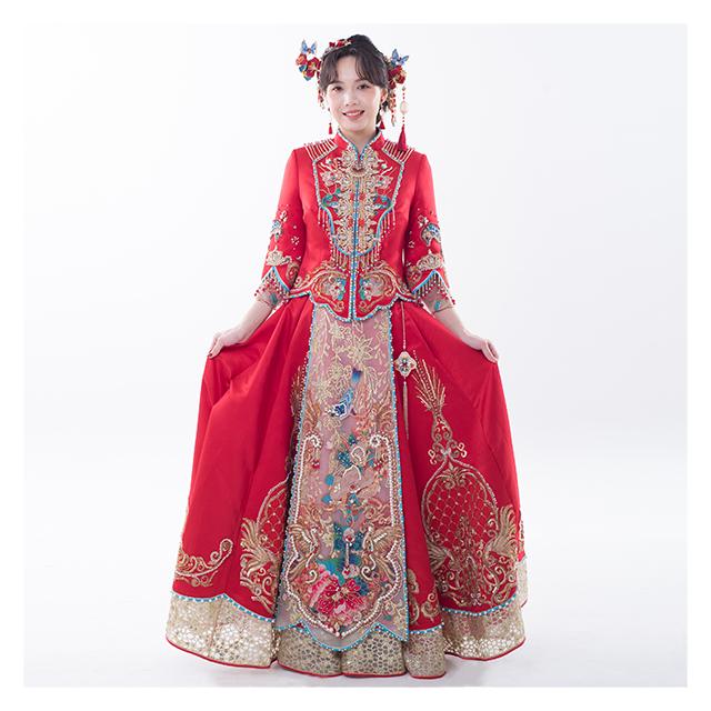 拍照秀禾服,宴客秀禾服,秀禾服,中式禮服,中式婚紗,龍鳳褂,秀禾服款式,秀禾服租借,秀禾服婚紗