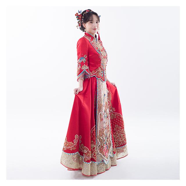 拍照秀禾服,宴客秀禾服,秀禾服,中式禮服,中式婚紗,龍鳳褂,秀禾服款式,秀禾服租借,秀禾服婚紗