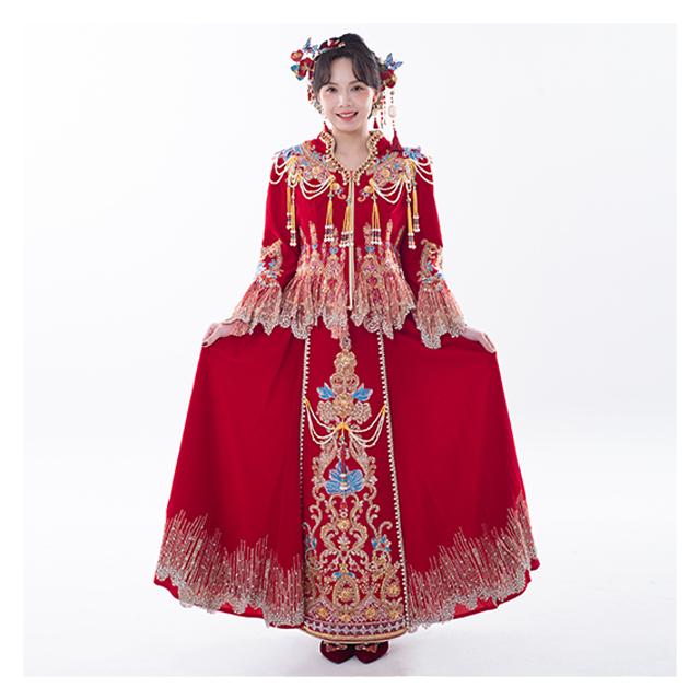 拍照秀禾服,宴客秀禾服,秀禾服,中式禮服,中式婚紗,龍鳳褂,秀禾服款式,秀禾服租借,秀禾服婚紗